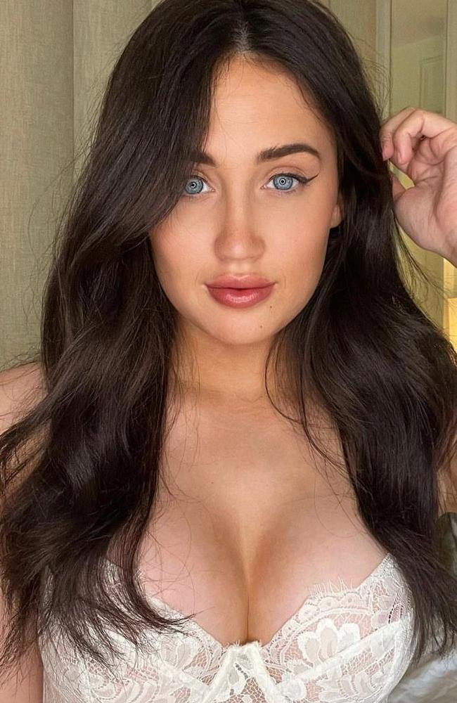 A model ditched her Costa Coffee barista and Amazon van driving job to make up to $45k a month – by looking like Megan Fox. Picture: SWNS