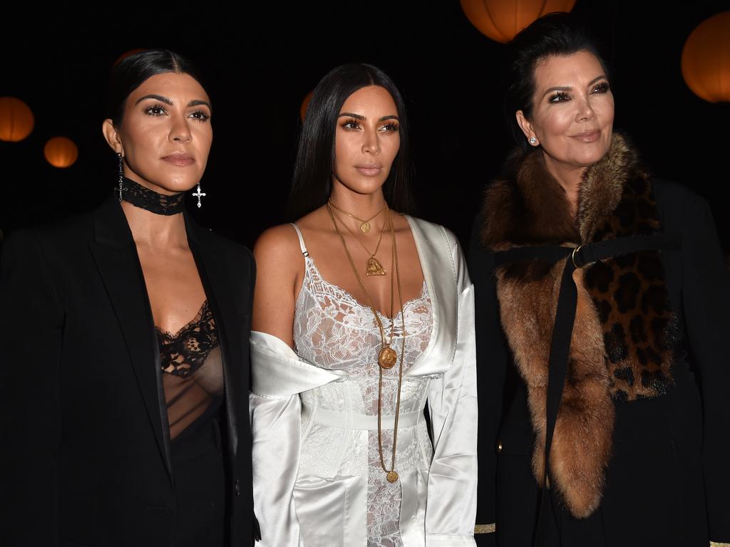 Kourtney Kardashian, Kim Kardashian and Kris Jenner attend the Givenchy show as part of the Paris Fashion Week Womenswear Spring/Summer 2017 on October 2, 2016 in Paris, France. Picture: Getty