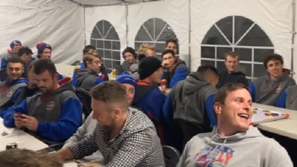 Thursday night meals and after-match functions had been forced into marquees. Picture: Upper Ferntree Gully FC