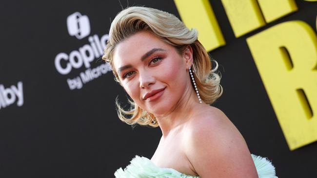 British actress Florence Pugh attends the world premiere. Picture: AFP.