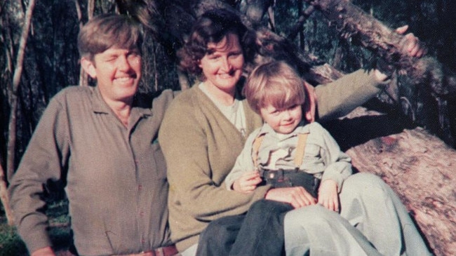 Mr Mackay with wife Barbara and son James a taken week before the murder.