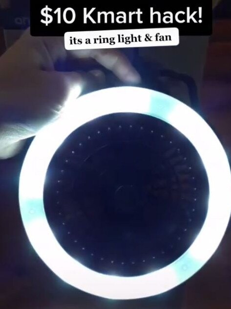 How? well it has a LED light, similar to other selfie ring lights. Picture: TikTok/relaxn.jaxn