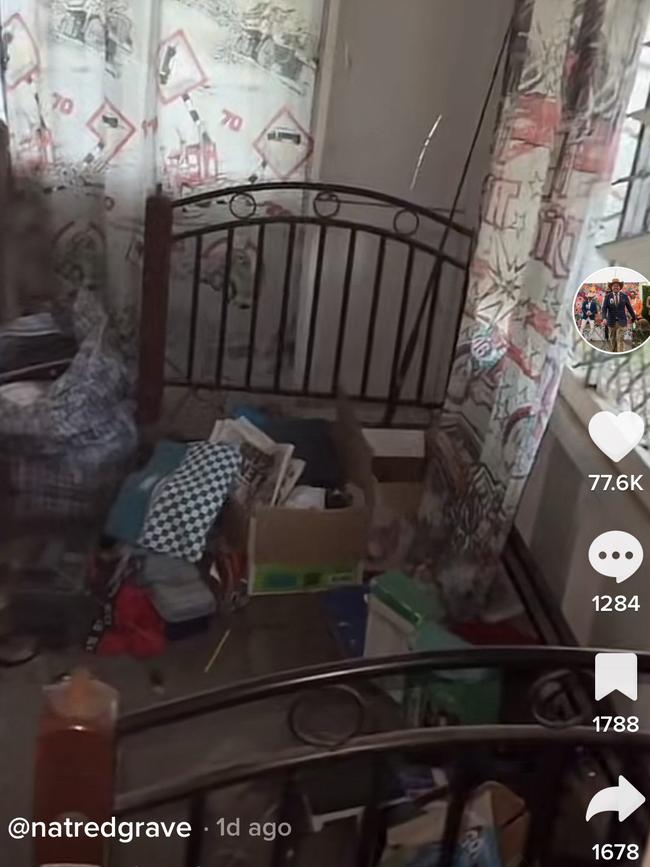 Screenshots from the natredgrave account on TikTok of the Charters Towers property renovation.