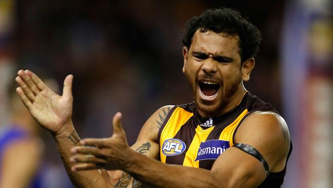 Cyril Rioli was a notable absentee at the reunion celebrations. (Photo by Michael Willson/AFL Media/Getty Images)