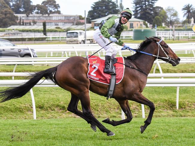 Brett Prebble rode the Peter Moody-trained Incentivise to victory in the Caulfield Cup. Picture: Racing Photos/Getty Images