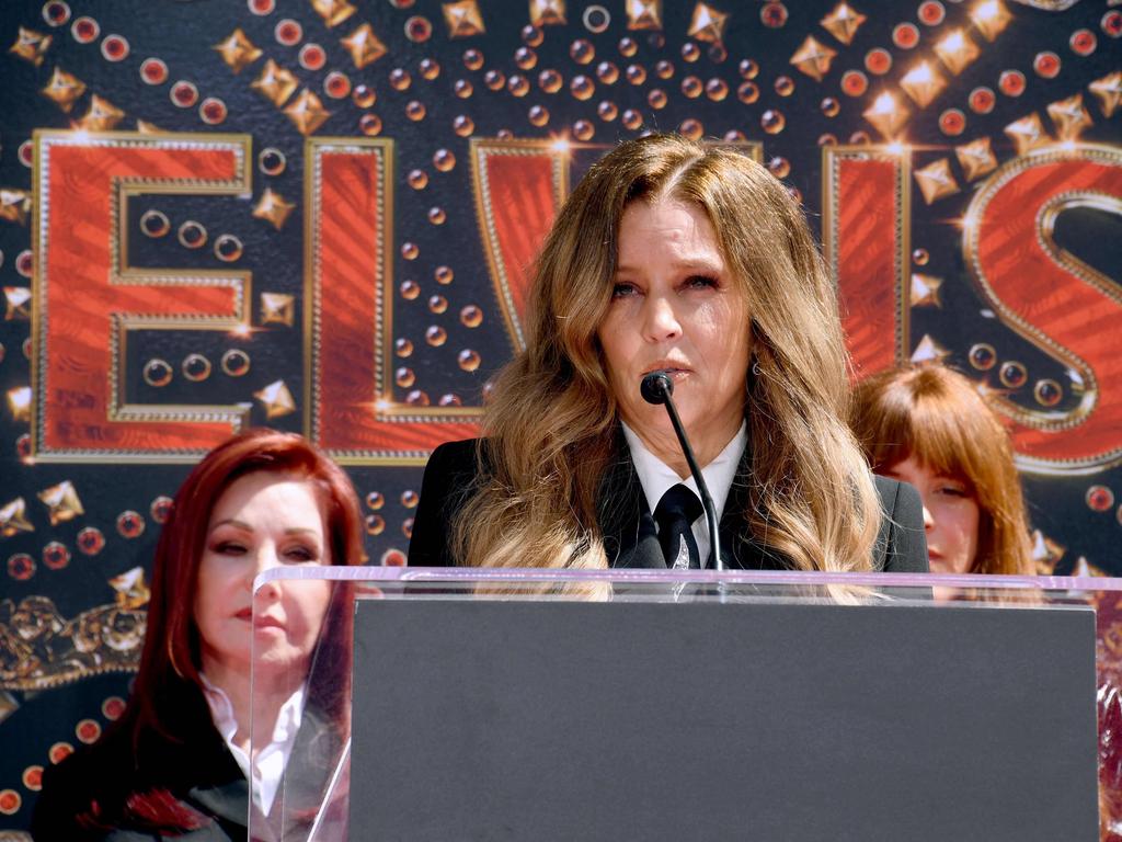 Lisa Marie Presley attends the Handprint Ceremony honouring Priscilla Presley, Lisa Marie Presley and Riley Keough at TCL Chinese Theatre in Hollywood, California. AFP