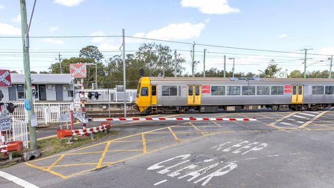 The dangerous Lindum Level Crossing. Picture: AAP/Richard Walker.