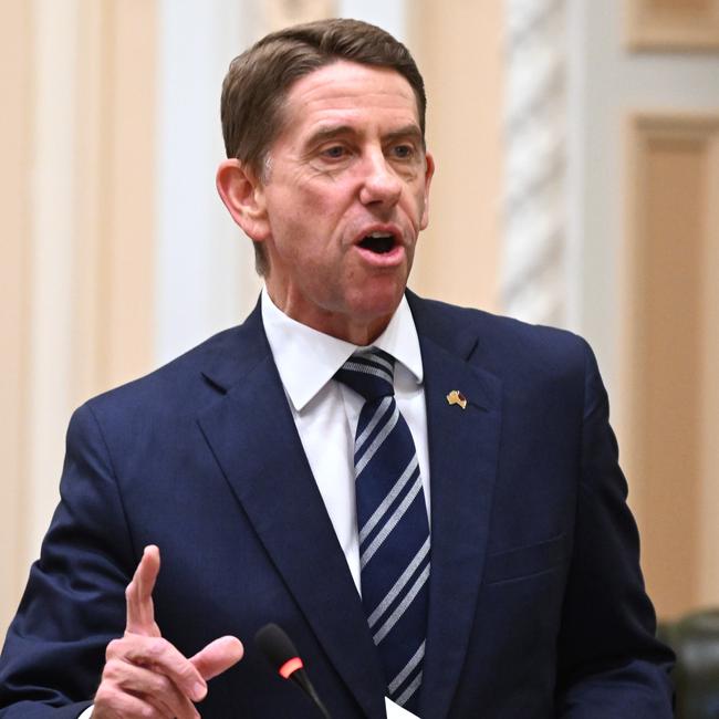 Queensland Deputy Premier Cameron Dick speaks during Question Time after releasing the state budget. Picture: Dan Peled