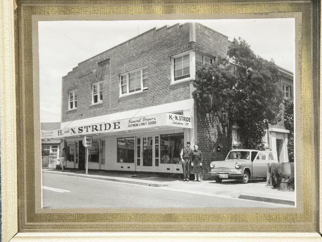 Roger Stride has retired after retailing in Sorell for decades. Image shows Roger's parents at their Huonville Store.