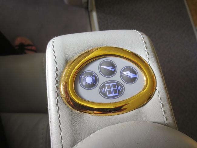 Even the seat rest had a touch of gold. Picture: Kate Schneider