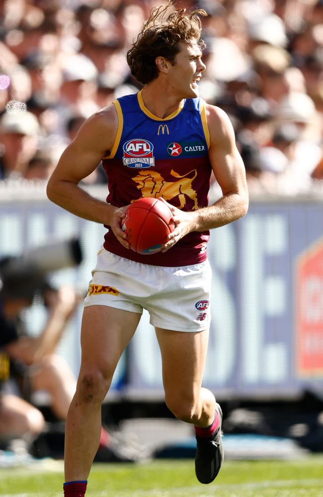 Deven Robertson played in the grand final last year, but has only had two senior games since then. Picture: Michael Willson/AFL Photos via Getty Images.