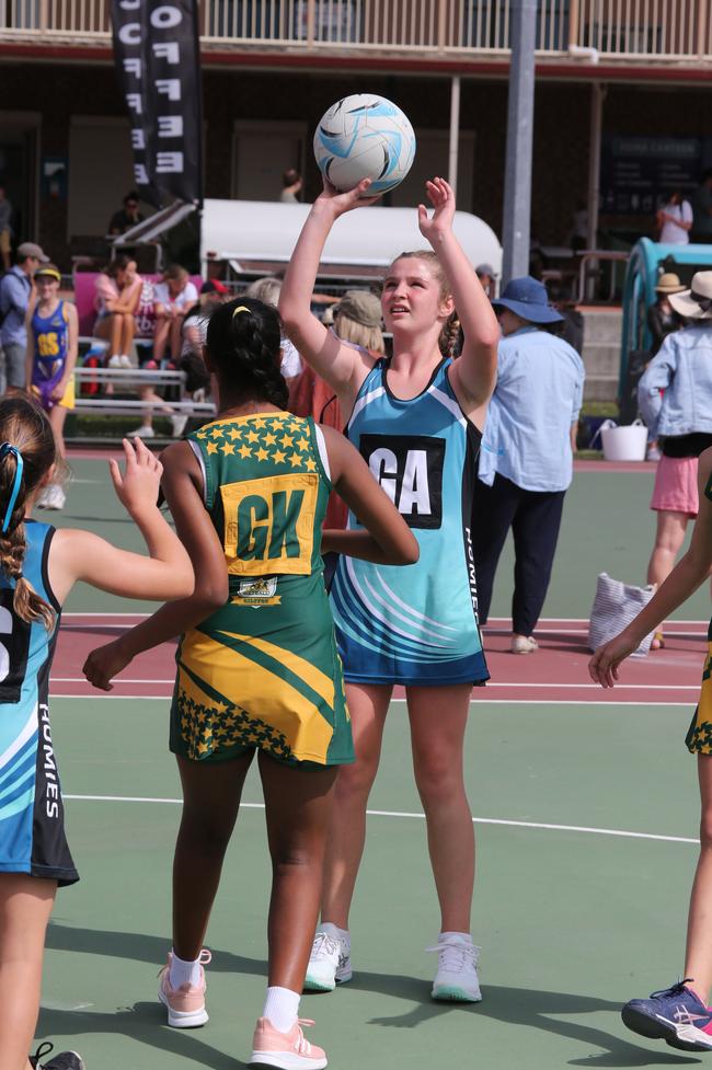 The Netball Qld Primary Schools Cup grand finals are being held at the Hinterland District Netball Association at Mudgeeraba. Picture: Mike Batterham.