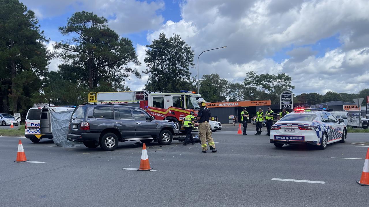 The scene of the fatal crash on Nambour Connection Rd in Woombye.