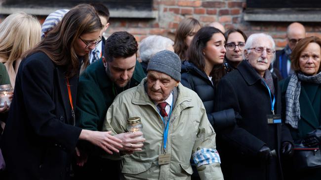 The world marks the 80th anniversary of the liberation of Auschwitz on Monday, with some of the few remaining survivors attending ceremonies at the site of the notorious Nazi death camp. Picture: Wojtek RADWANSKI / AFP