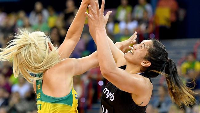 Gretel Tippett and Sulu Fitzpatrick battling during the Constellation Cup last year.  