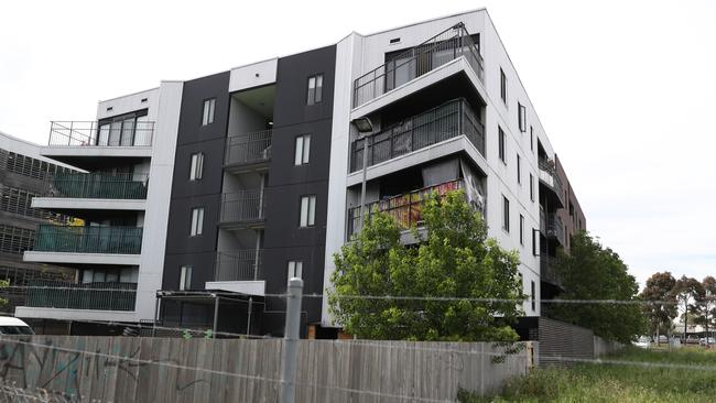 Residents at the Broadmdows housing block have been instructed to get tested and self-isolate until they get their test results. Picture: David Crosling