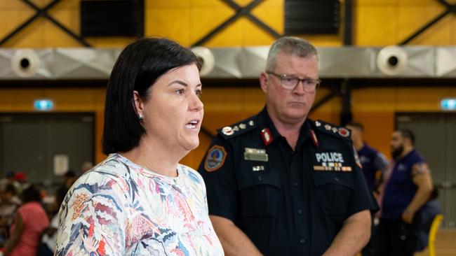 Chief Minister Natasha Fyles and NT Police Commissioner Jamie Chalker are locked in negotiations over his future in the top job. Picture: Pema Tamang