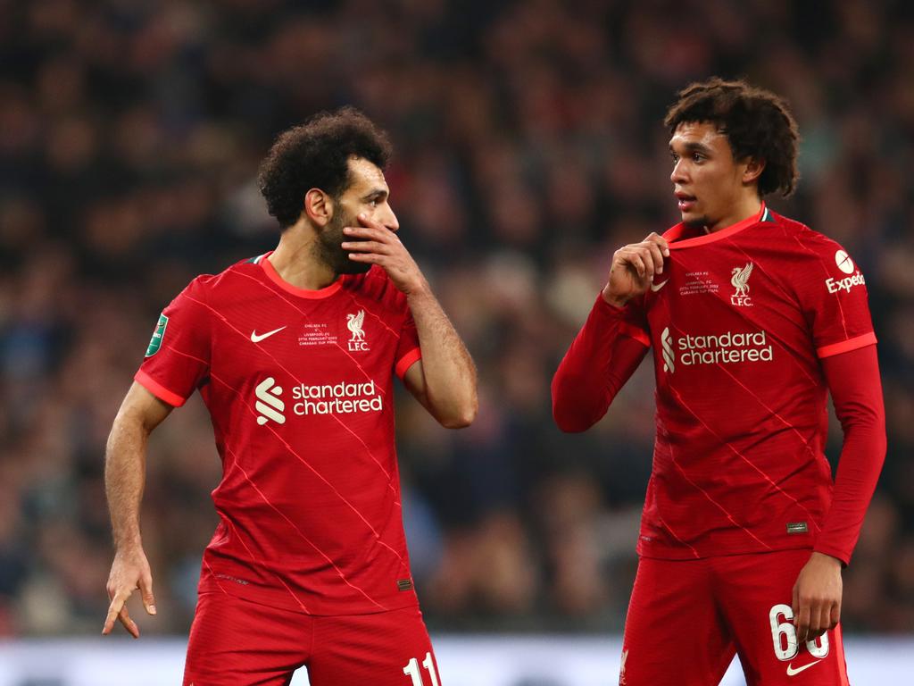 Salah and Alexander-Arnold are benefiting from playing together on Liverpool’s right. Picture: Chris Brunskill/Fantasista/Getty Images