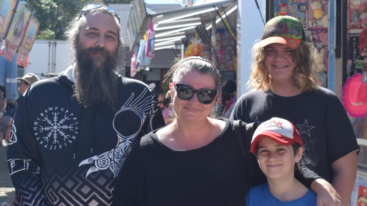 The Burns family at the Yeppoon Show on Sunday. Picture: Aden Stokes