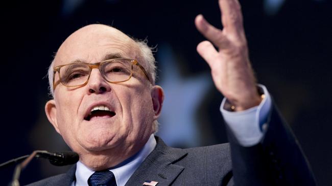 Rudy Giuliani was told to “get his facts straight” by his new boss. Picture: AP Photo/Andrew Harnik