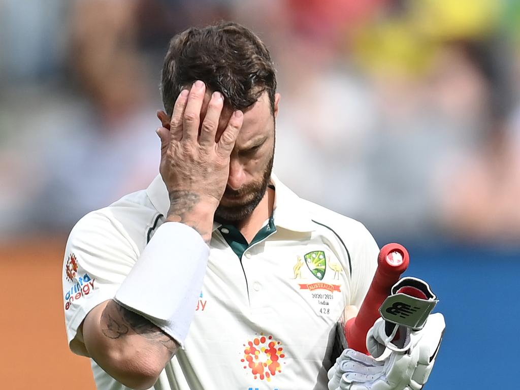 Matthew Wade of Australia walks off the field.