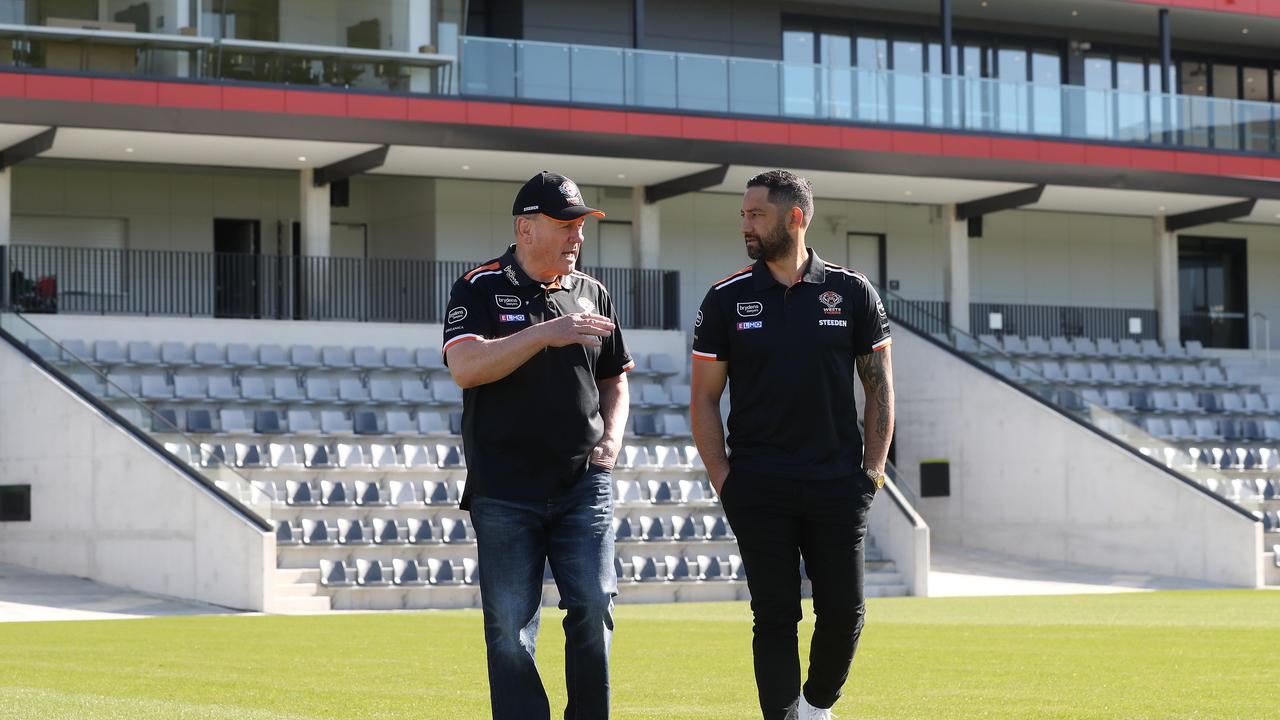 Tim Sheens and Benji Marshall pictured at Concord Oval. Picture: David Swift