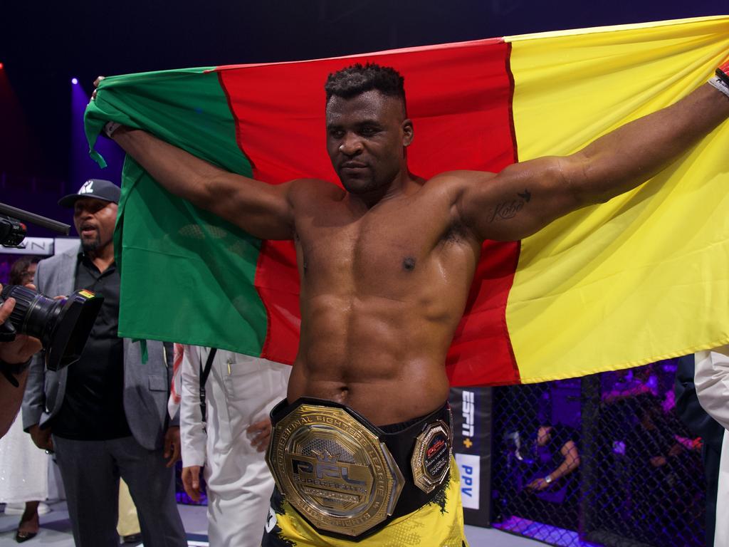 Jones says he’d be interested in a fight with Francis Ngannou. Picture: Mohammed Saad/Anadolu via Getty Images