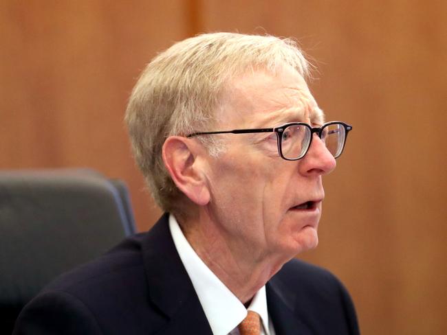 03/08/2018 POOL PICS  Royal Commission into misconduct in the Banking, Superannuation and Financial Services Industry Commissioner Kenneth Hayne makes his opening comments.Picture : David Geraghty / The Australian.