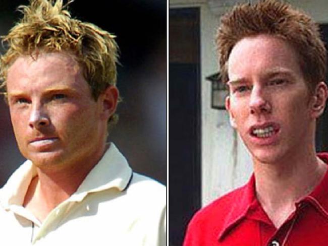 Ian Bell (L) who Shane Warne said looks like the |Sherminator|, a character from the American Pie