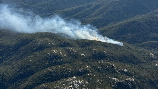 The Tasmania Fire Service is fighting bushfires across the state in early February. On February 5, it announced the fires had closed the popular Overland Track walking trail. Picture: Tasmanian Fire Service