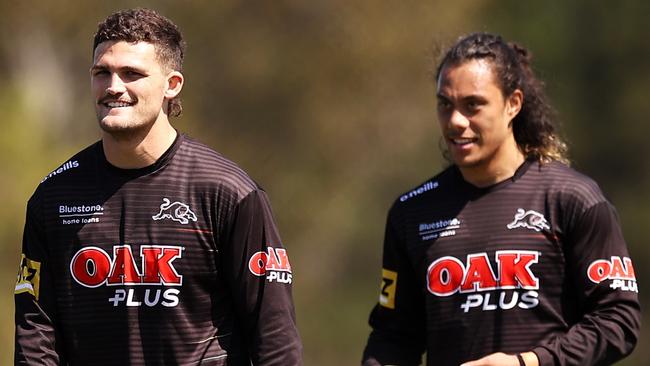 Nathan Cleary and Jarome Luai are a lethal halves combination. Picture: Mark Kolbe/Getty Images