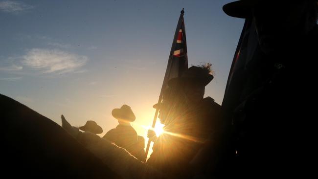 Anzac Day Dawn service at Currumbin Surf Club. Photo: Richard Gosling