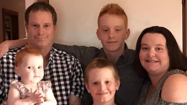 Tennille Smith with her family — husband, Tim Smith and children, left to right, Harper, Cooper and Bailey.