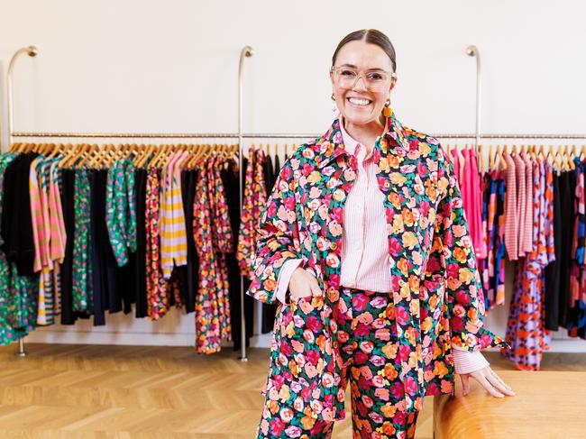 Kylie Zerbst is the founder of Melbourne based womenswear brand OBUS which has been largely manufacturing in Australia for over 25 years. Picture: Aaron Francis