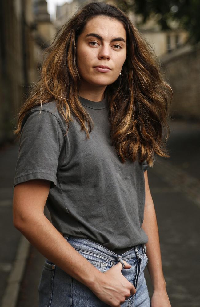 Stanford University graduate Sophie Rose, 22, in Oxford, who was photographed without a mask while following social distancing rules. Photo: Hollie Adams