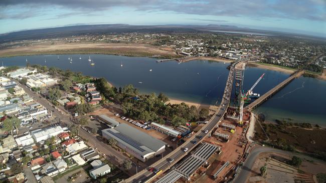 The Joy Baluch Bridge duplication project at Port Augusta. Picture: DIT