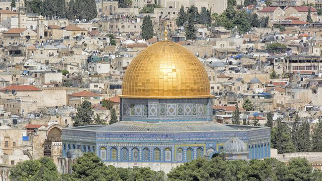 The Al-Aqsa mosque, also known as the Temple Mount, is sacred to both Moslems and Jews.