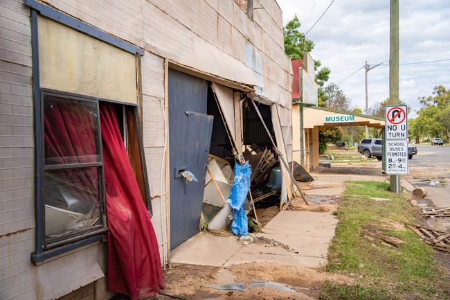 Huge storms late Sunday caused a massive flash flood in the middle of the night in Eugowra, with houses washed off their foundations, and cars and other items strewn though the town. Picture: Chris Watson/Farmpix Photography