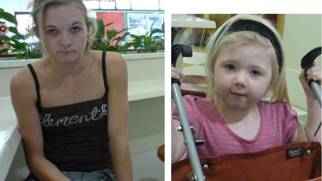 Karlie Jade Pearce-Stevenson and her daughter Khandalyce Kiara Pearce, whose bodies were found in two different states — NSW and SA.