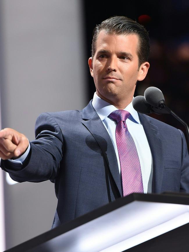 Donald Trump Junior called the wardrobe detail “sick”. Picture. AFP PHOTO / Robyn BECK