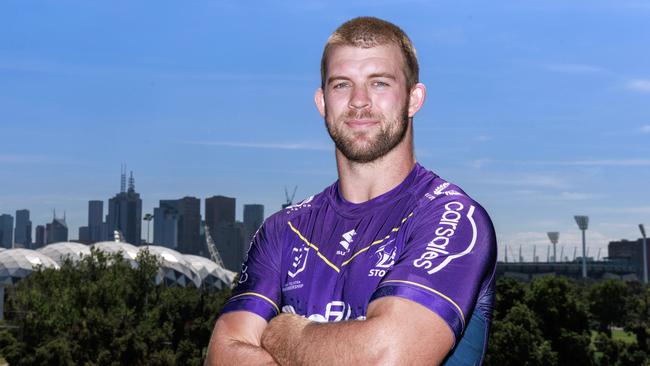 Christian Welch, captain of Melbourne Storm which is sponsored by Carsales. Picture: David Geraghty