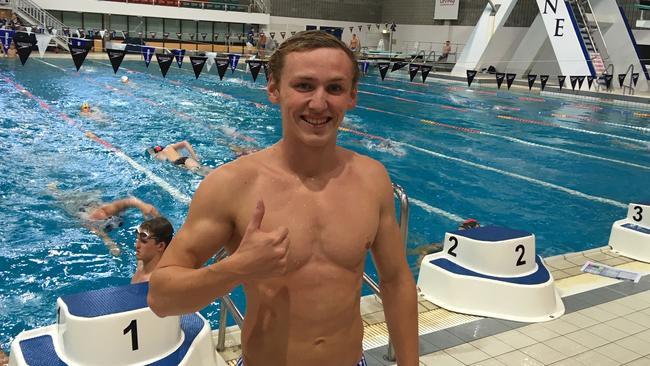 Nudgee's Thomas Raymond was a winner at the GPS swimming championship.