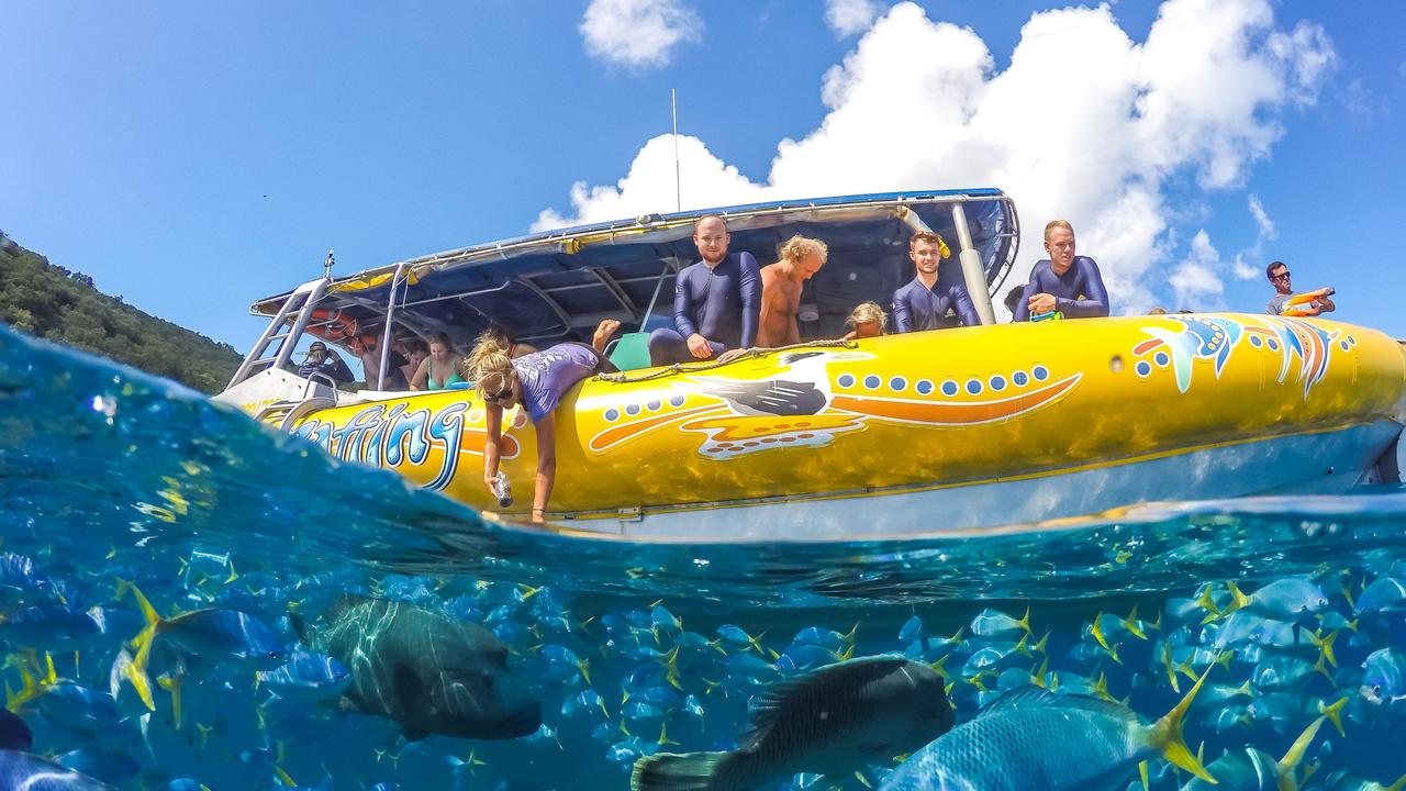 After a fast-paced ride out to the islands, there’s more fun snorkelling with the Ocean Rafting team. Picture: Ocean Rafting