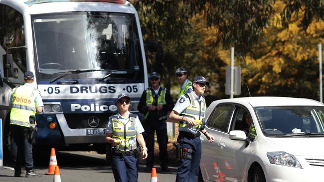 Police test for drink and drug drivers. Picture: Mark Stewart