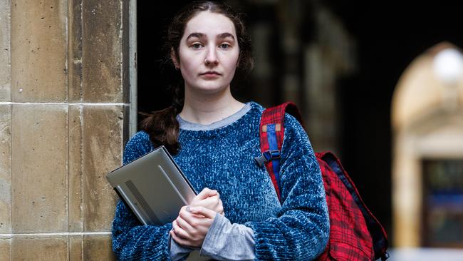 9/07/2024 Catherine Baker has had to cut back on her university study so she can work four days a week. For 60th anniversary series on the state of Australia. Aaron Francis / The Australian