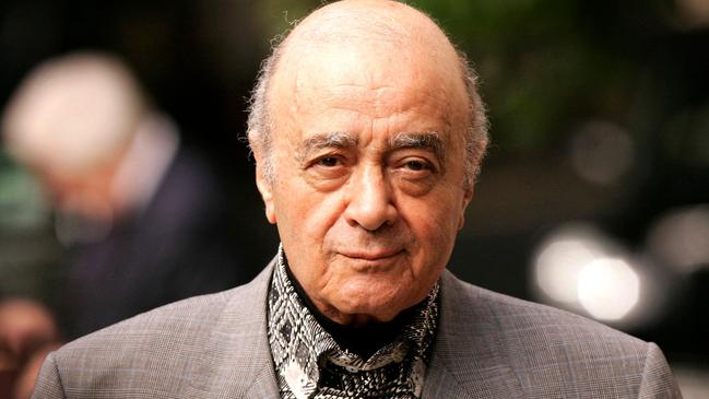 Mohamed Al Fayed has been accused of multiple cases of sexual abuse and rape. Picture: AFP.