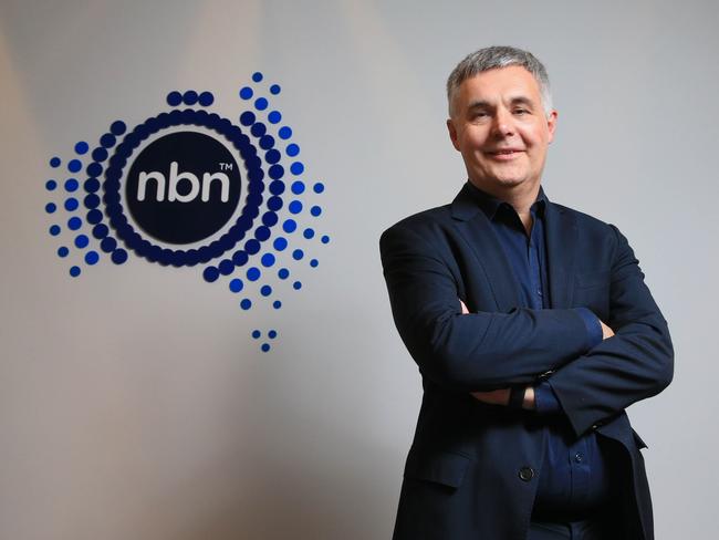 06/08/19 Stephen Rue is the CEO of NBN, pictured in their Melbourne HQ. Aaron Francis/The Australian