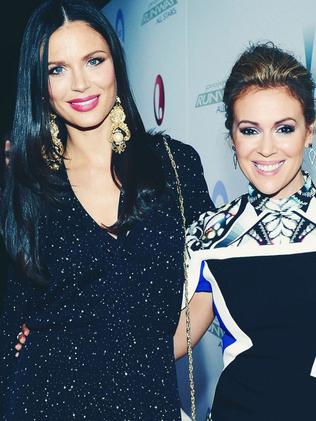 Alyssa Milano, right, and Georgina Chapman. Picture: Supplied