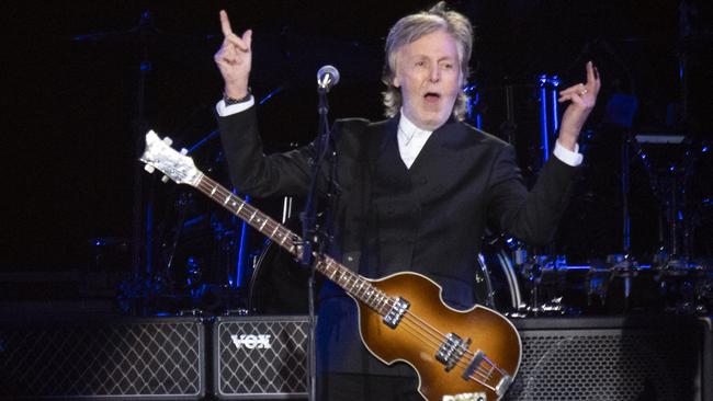 Paul McCartney at Allianz Stadium, Sydney. Picture: Monique Harmer