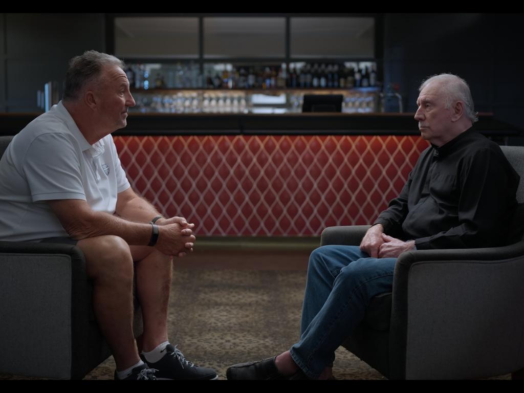 Ian Botham and Ian Chappell in the Channel 9 documentary The Longest Feud: Chappell v Botham. Picture: Supplied/Channel 9